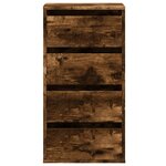vidaXL Commode d'angle chêne fumé 40x41x76 cm bois d'ingénierie