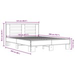 vidaXL Cadre de lit sans matelas chêne sonoma 120x200 cm