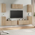 vidaXL Ensemble de meubles TV 7 Pièces Chêne sonoma Bois d'ingénierie