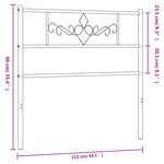 vidaXL Tête de lit métal blanc 100 cm