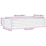 vidaXL Jardinière 110x60x23 cm bois de pin massif