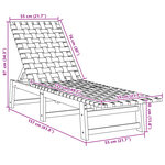 vidaXL Chaises longues lot de 2 avec table rouge bois massif d'acacia
