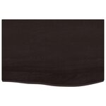 vidaXL Étagère murale marron foncé 60x40x2 cm bois chêne massif traité