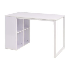 Bureau table meuble travail informatique écriture 120 cm blanc 0502105