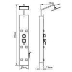 vidaXL Panneau de douche Verre 18x45 5x130 cm Noir