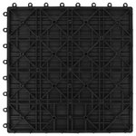 vidaXL Carreaux de terrasse 22 Pièces 30 x 30 cm 2 m² WPC Noir