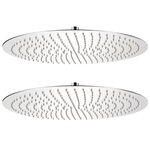 vidaXL Pomme de douche plongeante 2 Pièces Acier inoxydable Ø 50 cm