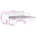 vidaXL Lit de jour avec lit gigogne et matelas noir 80x200 cm tissu