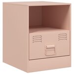 vidaXL Table de chevet rose 34 5x39x44 cm acier