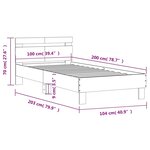 vidaXL Cadre de lit avec tête de lit et lumières LED noir 100x200 cm
