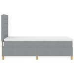 vidaXL Lit box spring avec matelas gris clair simple en tissu