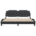 vidaXL Cadre de lit avec LED sans matelas noir 180x200 cm