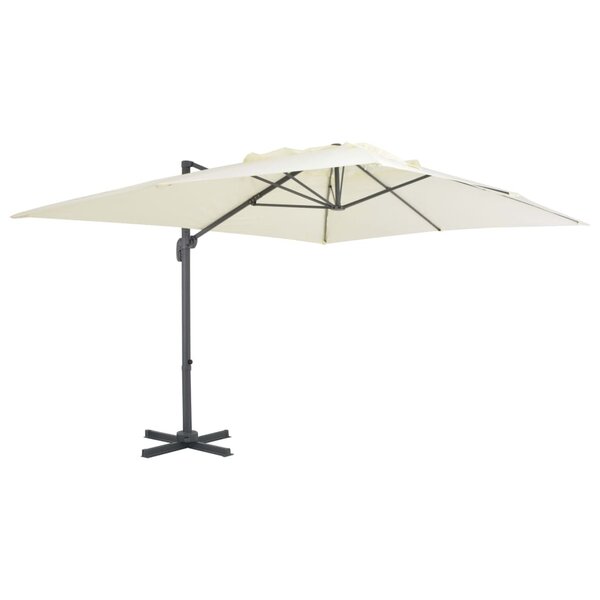 vidaXL Parasol déporté avec mât en aluminium 400x300 cm sable