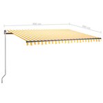 vidaXL Auvent automatique sur pied 400x300 cm Jaune et blanc
