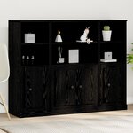 Buffet vidaXL en Chêne Noir 132x35 5x103 5 cm en Bois d'Ingénierie