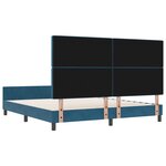 Cadre de lit en velours bleu foncé vidaXL 180x200 cm