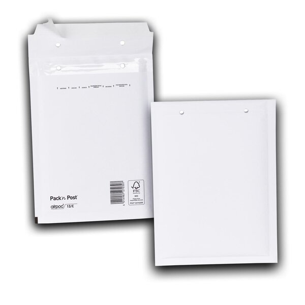 Boite de 100 pochettes bulles d'air c 170x225 mm 75 g bande de protection gpv