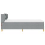 Lit à ressort vidaXL avec matelas gris clair 100x200 cm en tissu