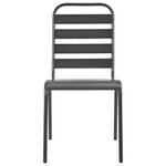 vidaXL Ensemble de chaises de jardin empilables 5 Pièces anthracite