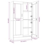 vidaXL Armoire à vitrine Sonoma gris 82 5x30 5x150cm Bois d'ingénierie