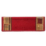 vidaXL Tapis d'escalier autoadhésifs 10 Pièces 65x21x4 cm Rouge