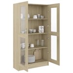 vidaXL Armoire à vitrine Chêne sonoma 82 5x30 5x150 cm Bois ingénierie