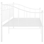 vidaXL Cadre de canapé-lit sans matelas blanc métal 90x200 cm