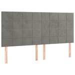 vidaXL Cadre de lit sans matelas gris clair 160x200 cm velours