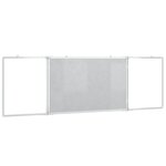 Tableau magnétique panneau écriture école maison bureau pliable 160 x 60 x 1 7 cm aluminium 02_0045525