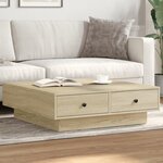 vidaXL Table basse Chêne sonoma 90x90x28 cm Aggloméré