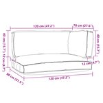 vidaXL Ensemble de Coussins de Palette 3 Pièces en Tissu Oxford Anthracite