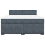 vidaXL Sommier à lattes de lit et matelas Gris foncé 180x200cm Velours