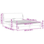 vidaXL Cadre de lit sans matelas crème 160x200 cm tissu