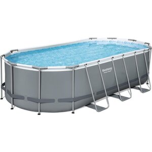 BESTWAY Piscine hors sol Power Steel ovale - 549 x 274 x 122cm, filtre a cartouche, bâche, échelle, diffuseur Chemconnect