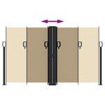 vidaXL Auvent latéral rétractable beige 140x1000 cm