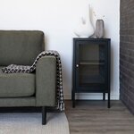 Armoire noire avec porte en verre