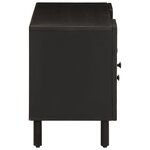 vidaXL Meuble TV noir 105x33x46 cm bois massif de manguier