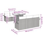 vidaXL Ensemble de Canapés de Jardin 7 Pièces avec Coussins Beige en Rotin Poly