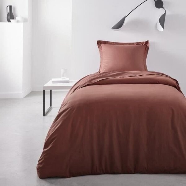 Housse de couette - 140 x 200 cm uni - Terracotta