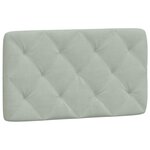 vidaXL Lit avec matelas gris clair 80x200 cm velours