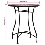 vidaXL Ensemble de bistro 3 Pièces mosaïque Carreau céramique Terre cuite