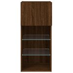 vidaXL Meuble TV avec lumières LED chêne marron 40 5x30x90 cm