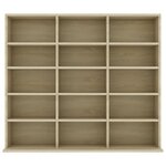 vidaXL Armoire à CD Chêne sonoma 102x23x89 5 cm Bois d’ingénierie