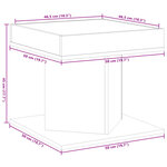 vidaXL Table basse avec LED blanc 50x50x45 cm bois d'ingénierie