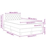 Lit box spring vidaXL avec matelas Noir 120x200 cm Velours