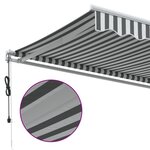 vidaXL Auvent rétractable automatique anthracite et blanc 500x300 cm