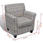 vidaXL Fauteuil avec coussin Crème Tissu