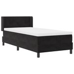 Lit Box Spring vidaXL avec Matelas Noir 90x190 cm Velours