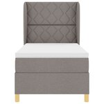 Lit Box Spring vidaXL avec Matelas Taupe 90x190 cm en Tissu