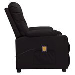 vidaXL Fauteuil de massage Noir Similicuir
